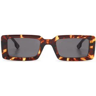 KOMONO Malick Havana Unisex Rechteckige Tritan-Sonnenbrille für Damen und Herren mit UV-Schutz und kratzfesten Gläsern - Einheitsgröße