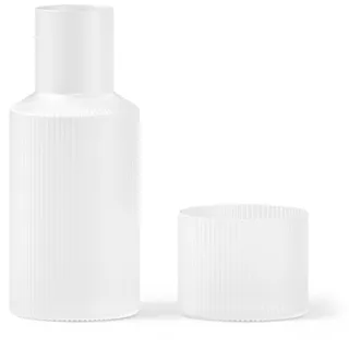 Ferm Living - Ripple Karaffen-Set, klein, frosted