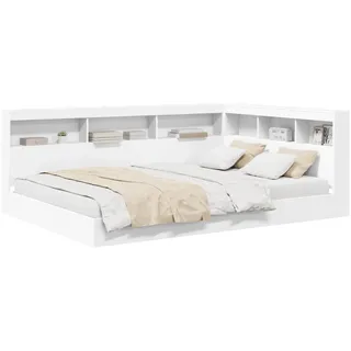vidaXL Bücherregal-Bett 160 x 200 cm Weiß