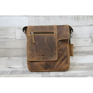 GREENBURRY Vintage Umhängetasche Baumwolle/Leder Brown