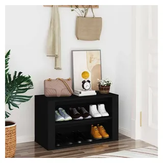 vidaXL Schuhregal 75 x 35 x 45 cm schwarz