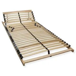 Sleepneo Stabiler Lattenrost 90x200, Lattenrahmen Buche, 28 Latten, 7 Komfortzonen, Federholzrahmen Made in Germany, Lattenrost Kopfteil verstellbar, Lattenrahmen Traglast bis 150Kg