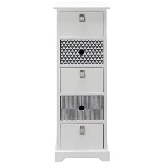 Mobili Rebecca Kommode 93 x 30 x 25 cm Weiß/Grau