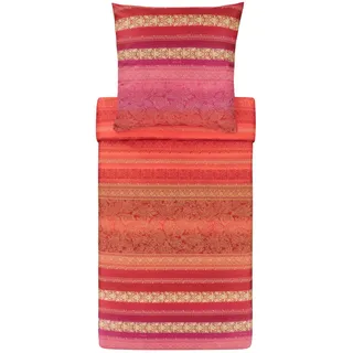 Bassetti Bettwäsche Monreal, Rot, Textil, Ornament, 200x200 cm, Textiles Vertrauen - Oeko-Tex®, pflegeleicht, bügelleicht, Schlaftextilien, Bettwäsche, Bettwäsche, Übergrößen-Bettwäsche