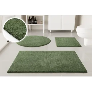 Badematte OTTO HOME "Selenne, uni, viele Farben, Badvorleger, Badezimmer Teppich", grün, H:20mm, Baumwolle, Badematten, Badematte, Badteppich, getuftet, modern, Uni, antirutsch, flauschig, Baumwolle