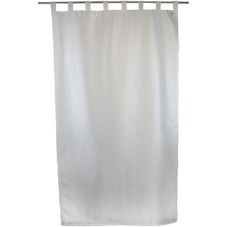 Gözze - Schlaufenschal, 8 Schlaufen und Schienenband, Passend für alle gängigen Gardinenstangen, 100% Polyester, 140 x 255 cm - Creme