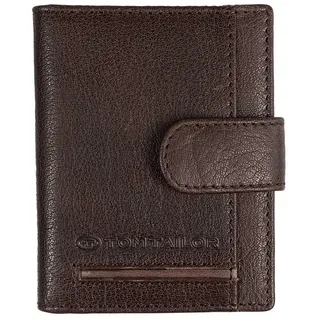 TOM TAILOR Kartenetui Card Wallet, aus echtem Leder mit RFID-Blocker Schutz braun