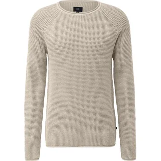 QS Grobstrickpullover mit Wascheffekt und Rollkante Beige M
