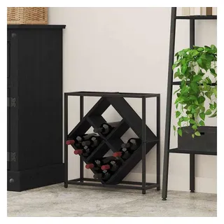 vidaXL Weinregal 51 x 18 x 52,5 cm Schwarz