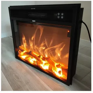 MPC CAMINETTO-VULCANO Elektrokamineinsatz schwarz mit LED Echter Flammeneffekt