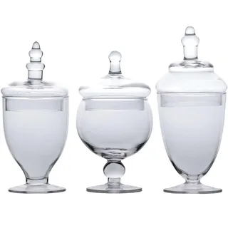Intirilife Viktorianisches Bonbon und Keks Glas 25 x 11,5 cm 3 St.