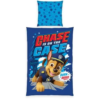 Herding PAW PATROL Kinderbettwäsche mehrfarbig Baumwolle Blau 135 x 200 cm + 80 x 80 cm