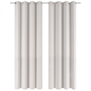 Blumtal Verdunklungsvorhänge 2er Set - Thermovorhang Hitzeschutz - Vorhang Blickdicht mit Ösen - Gardinenschals mit Schlaufen - Lärmschutzvorhang - Gardinen 138x117 cm - Moonlight Grey - Grau