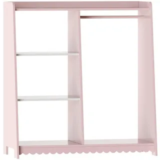 [en.casa] Garderobenständer Vestnes 90 x 80 x 38 cm Cotton Candy/Weiß