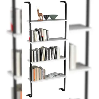VCM Insasi Bücherregal 64 x 20 x 150 cm Weiß