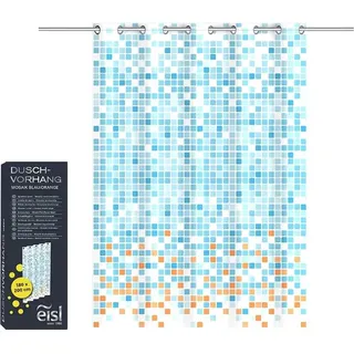 EISL® Duschvorhang Mosaik 180 x 200 cm blau/orange