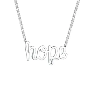 Elli Damen-Kette mit Anhänger Statement-Schriftzug 925 Sterling Silber 0104112114_45