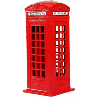 Spardosen Londoner Telefonzelle, rote Telefonzelle, Spardose, große Kapazität, dekorativer Geldsparer für Zuhause, Desktop-Dekoration, 13 cm