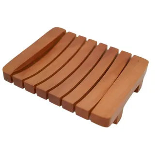 Tokoindah in Handarbeit gefertigte Seifenschale aus Holz - Natürliche Seifenablage mit effektivem Wasserablauf - Nachhaltige Badaccessoires in ver...