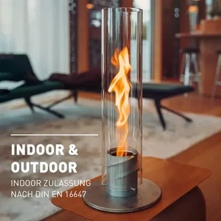 Höfats SPIN original 90 Grau Tischkamin Indoor und Outdoor Tischfeuer Windlicht