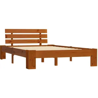 furnicato Massivholzbett 120 x 200 cm Braun