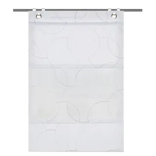 Magnetrollo Adalia aus Dekostoff, Bestickt, versch. größen, Farbe:weiß, Größe:130 x 45 cm, Anzahl:1x