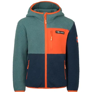 TROLLKIDS Aurlandsfjord Fleecejacke Türkis/Blau 122