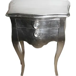 Casa Padrino Barock Kommode 72 x 50 x 30 cm Silber