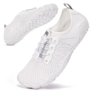 Bigzagger Barfuss Schuhe Damen Herren Sommer Barfußschuhe Damen Schnell Trocknend Badeschuhe mit Breite Zehenbox und Zero-Drop Sohle Unisex Barfussschuhe Traillaufschuhe Fitnessschuhe - 40 EU