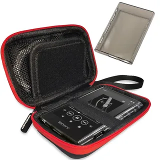 Harte Tragetasche und TPU-Hülle für Sony NW-A306 Walkman Tragbarer digitaler Musik-Player, Displayschutzfolie für Sony A306 Player-Zubehör