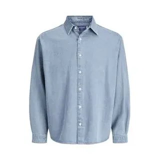 JACK & JONES Langarmhemd Blau XL