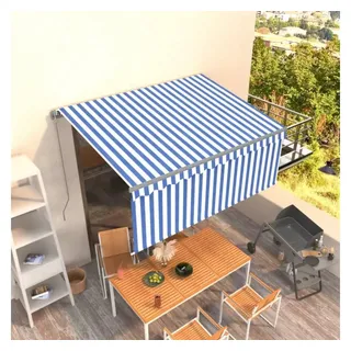 furnicato Markise 250 cm blau/weiß