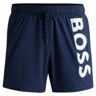 BOSS Herren Badeshorts - OCTOPUS, Swim Shorts, Badehose, gewebt, Logo, einfarbig Blau S