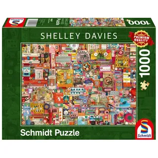 Schmidt Spiele - Erwachsenenpuzzle - Shelley Davies - Vintage Handarbeitszeug, 1000 Teile