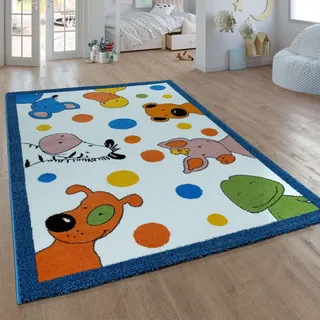 Paco Home Kinder-Teppich Die Lieben Sieben Kurzflor-Teppich Für Kinderzimmer 120x170 cm - Weiß