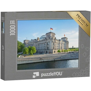 puzzleYOU Puzzle Reichstagsgebäude und Spree in Berlin, 1000 Puzzleteile, puzzleYOU-Kollektionen Reichstag Berlin