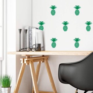 Wall-Art Wandtattoo »Ananas Set«, 33005403-0 grün B/H: 50 cm x 78 cm