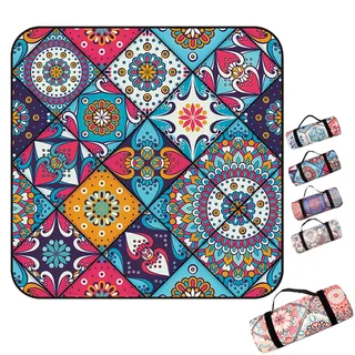 EUPXRHY Picknickdecke 300x300, XXL Picknickdecke Wasserdicht, 3 Schichten Verdickt Groß Piknikdecken Isoliert mit Wasserdichter Rückseite, Picknick Decke Outdoor für Camping, Picknick, Wandern, BBQ
