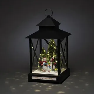Konstsmide LED-Laterne Schneemann 24,5 x 42 cm Schwarz