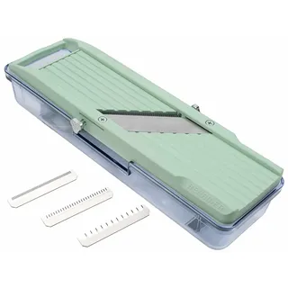 Benriner Mandoline / Gemüsehobel 64 mm Schnittbreite grün mit Auffangbehälter BN-3