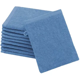 ZOLLNER Waschhandschuh 16 x 21 cm blau