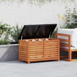 KKHOMEI Gartenbox aus Holz Garten Auflagenbox Gartenbox Kissenbox Gerätebox Gartentruhe 90 x 48 x 55 cm für Gartengeräten Poolzubehör Spielzeug