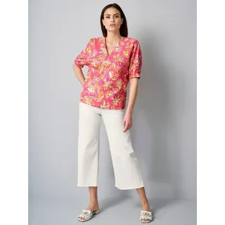 Alba Moda Schlupfbluse Bluse mit Gummizug am Ärmel rosa 36