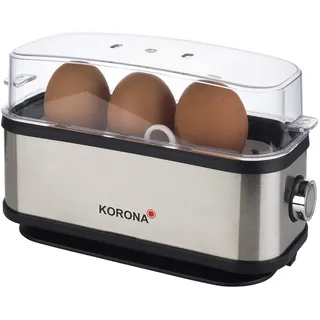 KORONA 25304 Eierkocher Kontrollleuchte, Mit Messbecher mit Eierstecher Schwarz