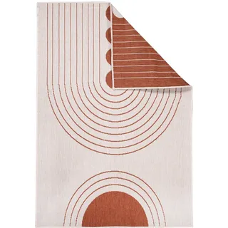 carpet city Outdoor-Teppich, Rot, Textil, Gepunktet, Rechteckig, 160x230 cm, Oeko-Tex® Standard 100, beidseitig verwendbar, pflegeleicht, UV-beständig, Teppiche & Böden, Teppiche, Outdoorteppiche