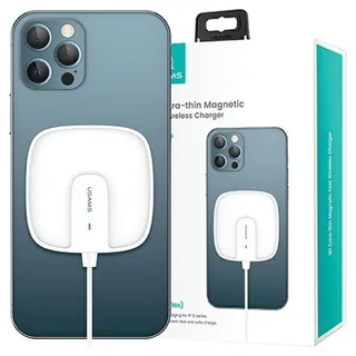 Usams Charge. Induktiv Us-Cd159 Magnetisch W1 15W Extra-Dünn Iphone 12 Serie Weiß/Weiß Cd159Dz02