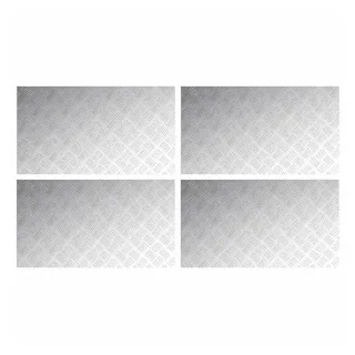 vidaXL Riffelblech 90 x 50 cm Silber