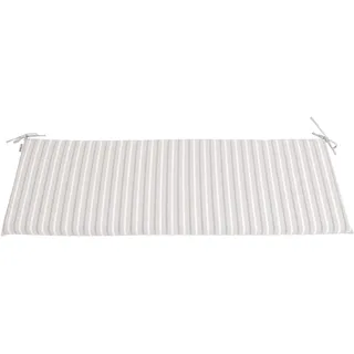 CB Home & Style Bankauflage Outdoor 120 x 40 cm Bankkissen Gartenbank Auflage wasserabweisend (Weiß-gestreift)