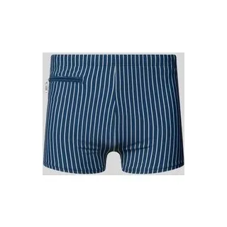 Badehose im Allover-Look mit Reißverschlusstasche, Marine, XL
