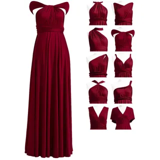 72styles Infinity Kleid mit Bandeau Brautjungfernkleider lang Multi-Way Kleid Wickelkleid Damen Maxi Übergröße Convertible Abendkleider Elegant für Hochzeit Ballkleider Abschlusskleid - Einheitsgröße Große Größen